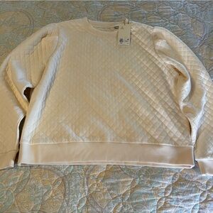 Walter Hagen Cream Quilted Sweater